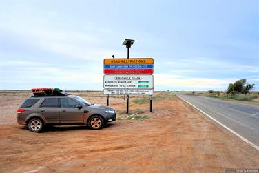 The southern end of the Birdsville Track at Marree, South Australia