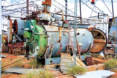 Abandoned meat works on Stuart Hwy, north of Tennant Creek, Northern Territory, Australia