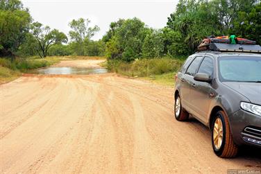 Water crossing on the Fairfield-Leopold Downs Rd, Kimberley, Western Australia